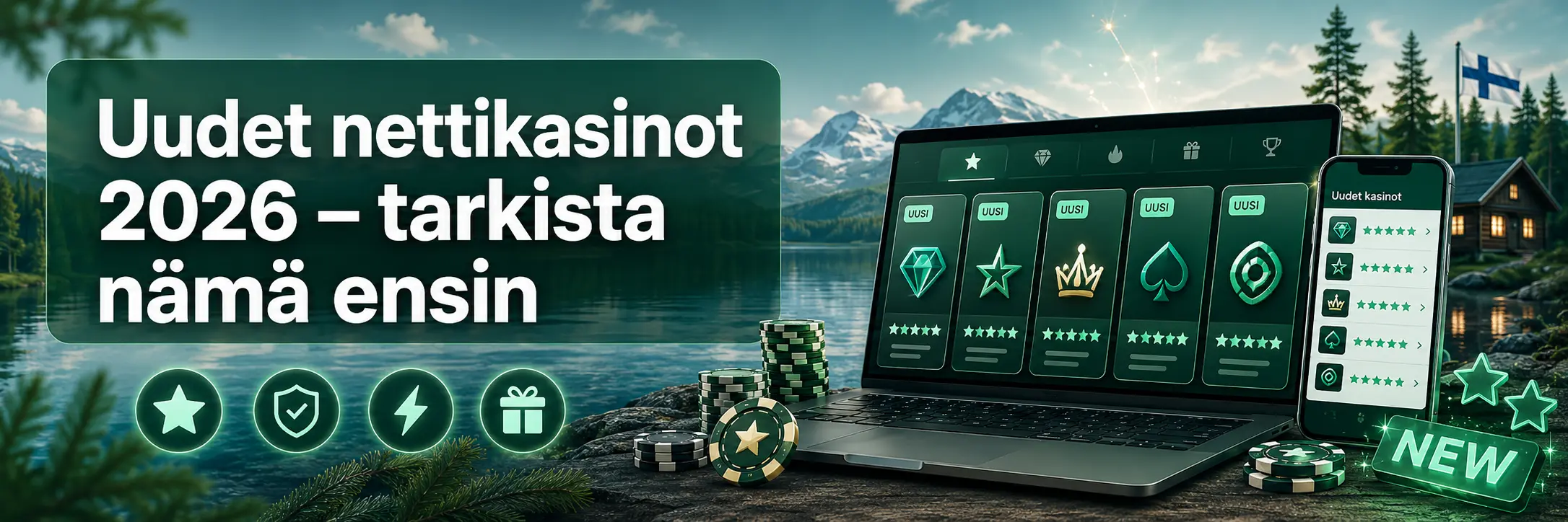 Uudet nettikasinot 2026 Playkasinot-vertailussa